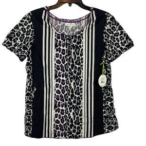 Healing Hands Women Short Sleeve Pullover Top Size S